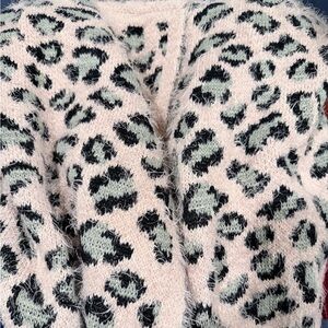 Leopard Print Fuzzy Sweater